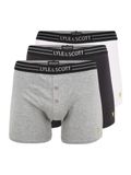 Lyle & Scott Boxershorts 'Lewis' bleu marine / gris clair / noir / blanc