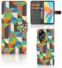 B2Ctelecom Book Case voor OPPO A58 4G - Kunstleer/Siliconen/TPU - Abstract/Design