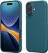 kwmobile telefoonhoesje geschikt voor Apple iPhone 16 - Hoesje met siliconen coating - Smartphone case in mat petrol