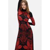 Desigual Jurk robijnrood / zwart