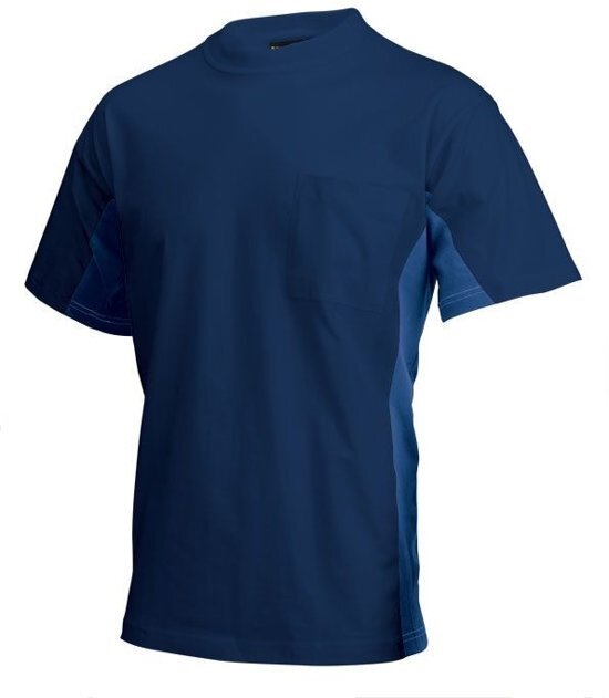 Tricorp t-shirt bi-color - Workwear - 102002 - navy-koningsblauw - maat XXL