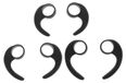 6 pièces clips d'écouteurs - crochets d'oreille en silicone - fonction anti-perte - design ergonomique - protection confortable