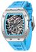 Pagani Design Montre Tussah, mouvement mécanique, en acier inoxydable, couleur bleue