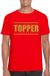 Bellatio Decorations Shoppartners Bv Rood Topper shirt in gouden glitter letters heren - Toppers dresscode kleding L
