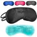 Slaapmasker Shenzhen Haorui Industrial Technology Co., Ltd. Slaapmasker met koelkussen, slaapoogmasker, nachtmasker, slaapmasker met verstelbare elastische band en zijdezacht koelkussen helpt bij migraine, hoofdpijn en allergieën