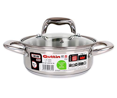 Quttin Inductie pan van roestvrij staal, 18 cm - 8435476246539