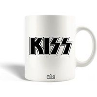 KISS Keramische mok maniacase, French Kiss 74 Pop Rock Band KISS logo Zwart