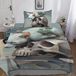 Skelet Chat Parure de lit avec housse de couette et taie d'oreiller