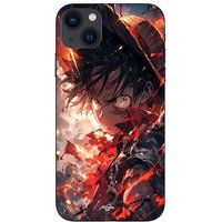 Maniacase Hoesje voor iPhone 14 Plus Een stuk Luffy boos manga anime kunst