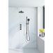 Fortifura Nebbio inbouw regendoucheset – 35 cm gebogen wandarm – 1-stands ronde handdouche – gladde slang – zwart mat