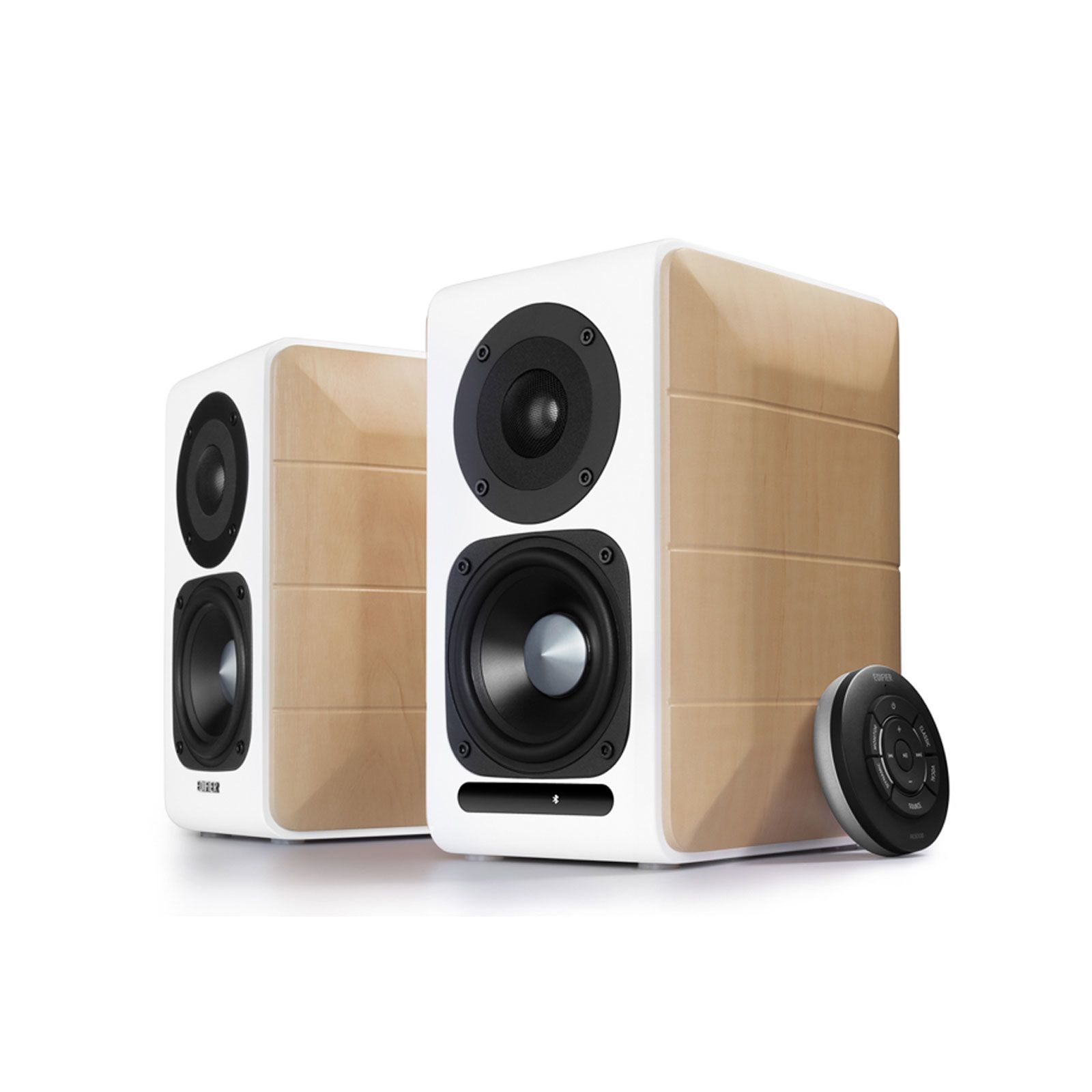 Edifier S880DB 2-Way Bookshelf Speakers - White/Wood - 88W