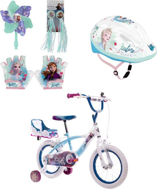 Disney Frozen Fietsset 14 inch Meisjes Fiets met Helm en Accessoires
