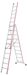 Hymer Aluminium multifunctionele ladder - drieledig - maximale lengte 7.220 mm - gebogen dwarsbalk