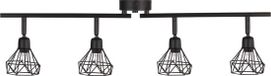 Beliani ERMA - Staande lamp - Zwart - Metaal - 4 lichtpunten