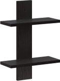 vidaXL Wandplank Zwart eiken 30 x 13,5 x 43 cm Bewerkt hout