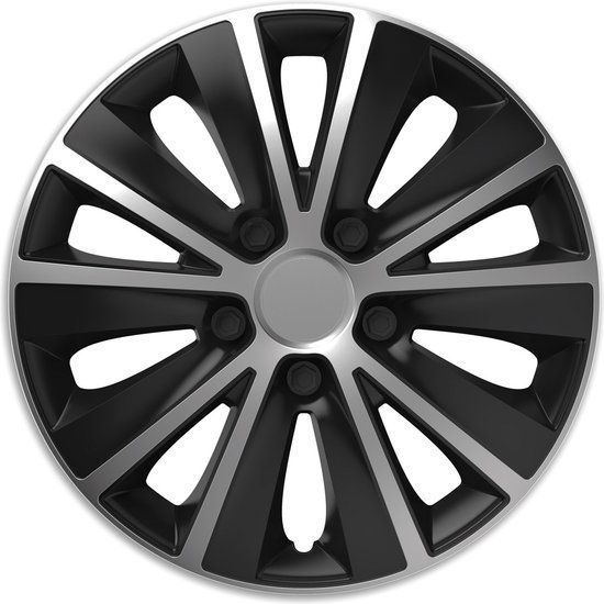 Versaco Wieldoppen 13 inch Rapide - 4 stuks - zilver met zwart
