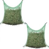 vidaXL Hooinetten - Rechthoekig - 2 stuks - 0,9 x 1 m - Groen - Polyester