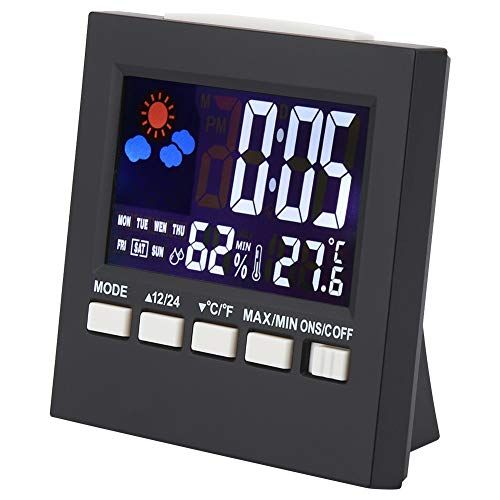 MAGT Digitale Wekker, Multifunctionele Geluidscontrole Backlight Digitale Wekker Display Thermometer Hygrometer