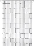 Loti Living Douchegordijn Anti Schimmel – Cube Design - Inclusief ringen – Waterdicht - Polyester - Douchegordijn 120x200 cm