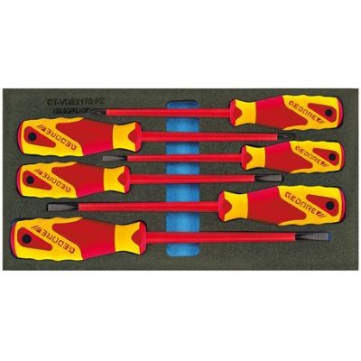 Gedore 1500 CT1-VDE 2170 PZ 6 delige schroevendraaierset in 1/3 CT module