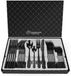 Unyqoos Set de couverts noir, 24 pièces pour 6 personnes