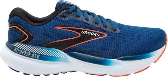 Brooks Glycerin GTS 21 Hardloopschoenen Heren - Blauw/Oranje/Zwart - Maat 42