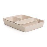 Tatay Baobab opbergmanden, BPA-vrij, van kunststof | Ecohome Organizerdozen, 4-delige set, 100% gerecycled plastic, orde voor thuis en op kantoor, set van 4, A6, A5, A4 Slim