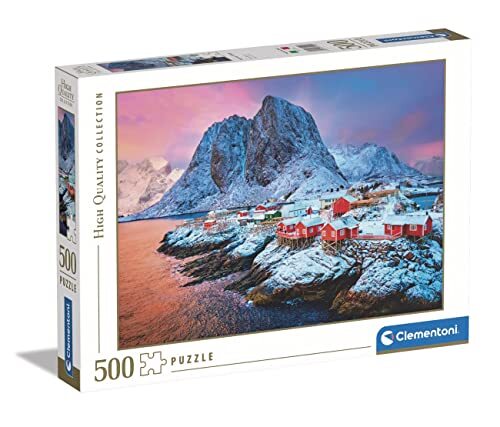 Clementoni Collection-Hamnøy Village-500 puzzel volwassenen, Made in Italy, meerkleurig, 35144