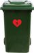 MC Living KadoExpress Kliko Sticker / Vuilnisbak Sticker - Hart - Nummer 5 - 18,5x16,5 - Rood