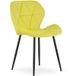 Leobert Chaise - Mango - Velours Jaune - Pieds Noirs 211770206