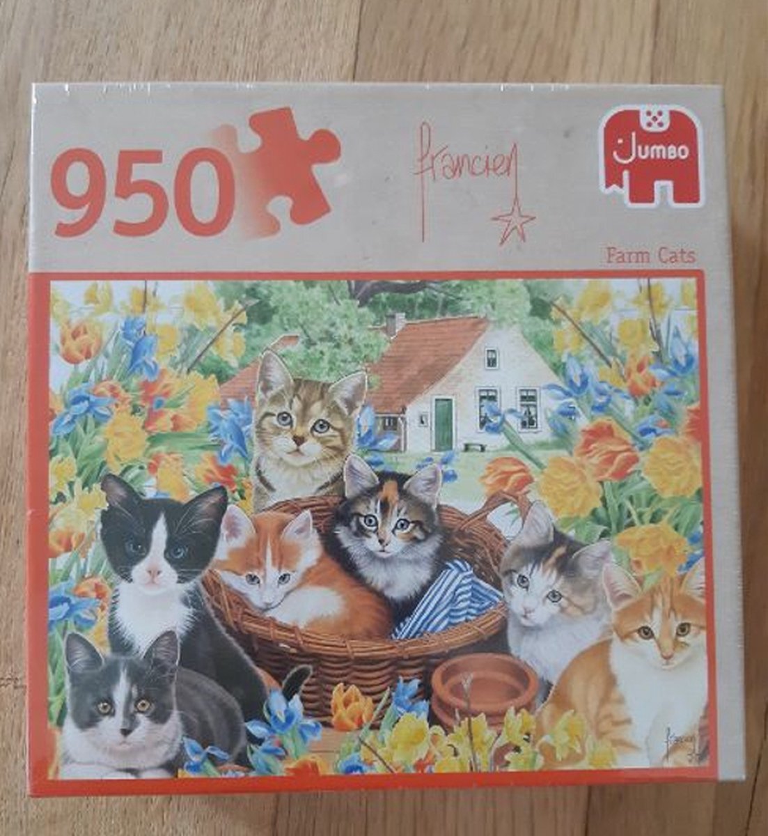 Jumbo Premium Collection Puzzel Farm Cats - boerderij poesen - 950 stukjes