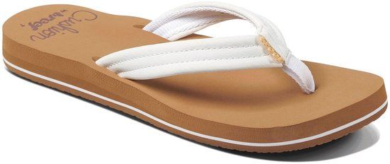 Reef Cushion Breezecloud Dames Teenslippers - Cognac/Wit - Maat 37,5