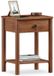IDIMEX Table de nuit APOANA avec tiroir en bois massif – châtain