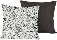 De Witte Lietaer Sierkussensloop Set Waddle Dark Shadow- 40 x 40 cm - Satijn Katoen