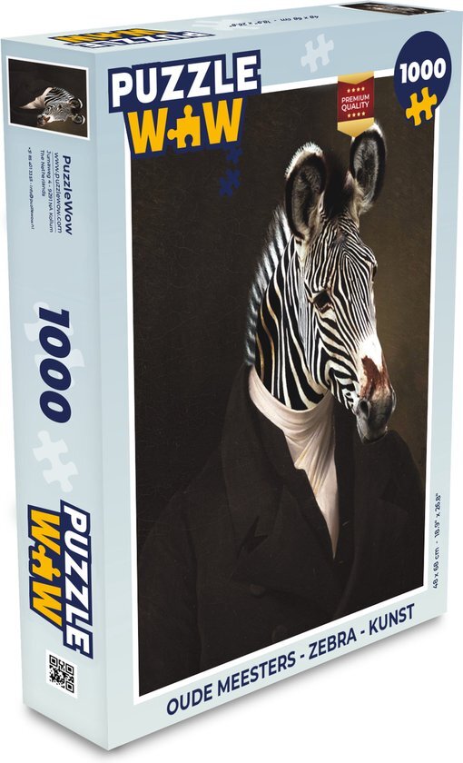 MuchoWow Puzzel Oude meesters - Zebra - Kunst - Legpuzzel - Puzzel 1000 stukjes volwassenen