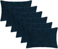 vidaXL Kussensloop Marineblauw Katoensatijn 50 x 75 cm (6 stuks)