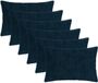 vidaXL Kussensloop Marineblauw Katoensatijn 50 x 75 cm (6 stuks)