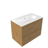 Saniclass Ensemble de meubles de salle de bain - 80x45x73.9cm - Chêne mat naturel