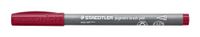 STAEDTLER 371-269 penseelpen pigment arts, wijnrood, gepigmenteerde premium tekeninkt, penseelpunt voor variabele lijnbreedte, waterbestendig, sneldrogend, 10 penseelpennen in kartonnen etui