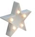 Ster 12 cm metaal verlicht met 5 LED-lampjes