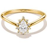 Thomas Sabo TR2479-M01-14-52 Ring mit weißem Zirkonia in Tropfenform Damen vergoldet