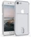 kwmobile Apple iPhone SE (2022) / iPhone SE (2020) / iPhone 8 / iPhone 7 Hoesje - Backcover met vakje voor pasjes, geld of foto's - Siliconen zachte smartphone cover - Transparant
