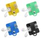 Merkloos Kabelorganizer Kabel Organizer Snoerorganizer - 4 stuks - Siliconen - Geel, Blauw, Groen en Zwart - 12 x 5 cm
