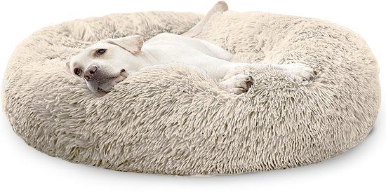 Pet Perfect Donut Hondenmand 100cm - Beige - Pluche - XL