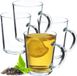 KADAX Glazen Beker met Handvat - Transparant - 4 x 410 ml