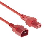 ACT Netsnoer C14 - C15 rood 0,6 m AK5298