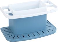 WENKO spoelbakorganizer Cosmo 21 x 11 cm PP blauw/wit 3 delig