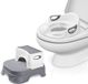 Siège de toilette pour enfants sans marque avec marchepied pour enfants, pot pour enfants avec marchepied pour enfants de 1 à 7 ans, pot de toilette pour enfants, siège de pot avec coussin antidérapant, fixation de toilette (gris)