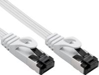 MaxTrack FTP CAT8.1 40 Gigabit Netwerkkabel - plat en extra flexibel - CU - LSZH - 1 meter - Wit