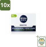 NIVEA MEN Sensitive crème de jour visage - 50 ml - 10 pièces